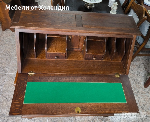 Голям дъбов секретер, снимка 4 - Бюра - 53368503