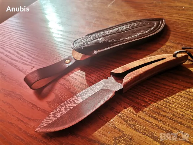 професионален нож за суши и ножове с кожени калъфи , снимка 7 - Ножове - 48990620