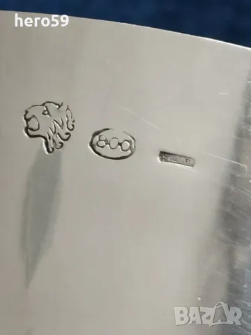 Три двойки маркови Сребърни чаши за вода или бира,вместимост 330 мл.Сребро 800 сребърна кана, снимка 4 - Чаши - 49723132