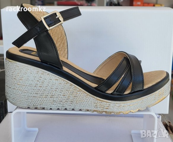 Дамски сандали на платформа в черен цвят, снимка 4 - Сандали - 41123980