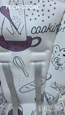 Детско столче за хранене Chipolino Master Chef, люляк , снимка 3 - Столчета за хранене - 51465863