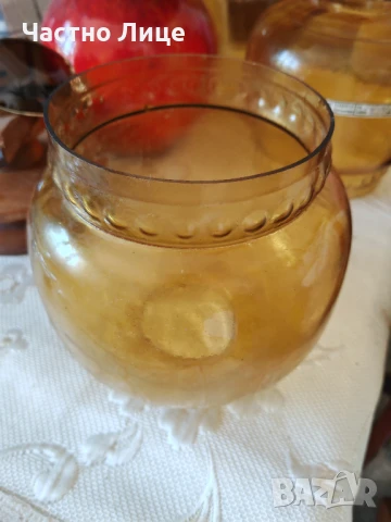 Три Старинни Големи Български Соц Стъкла Стъкло Абажур за Осветление, снимка 4 - Други - 50562154