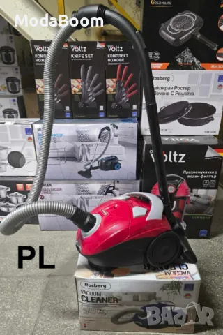 Прахосмукачка с торба Rosberg R51001J, 700W, 1.5л., Червен, снимка 2 - Прахосмукачки - 48270096