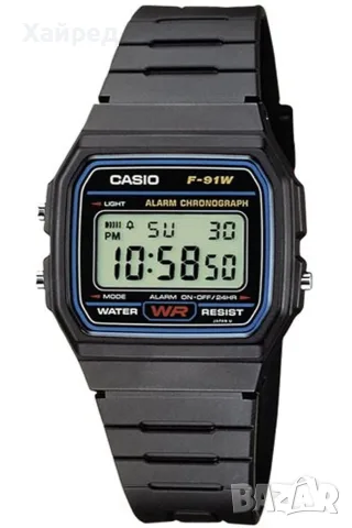 Нов Casio F-91W Мъжки Часовник