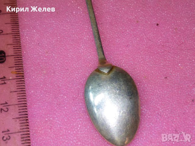 BACHARACH СТАРА НЕМСКА КОЛЕКЦИОНЕРСКА ЕМАЙЛИРАНА СРЕБЪРНА ЛЪЖИЧКА За КАФЕ СРЕБРО 800 REU ПРОБА 42991, снимка 8 - Колекции - 44375245