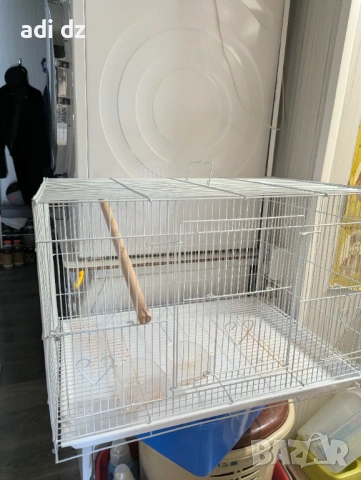 Клетка 59х42х42 подходяща за вълнист папагал, други малки птици или временно за корела илинеразделни, снимка 2 - Папагали - 53527819