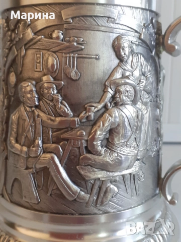 Халба за бира от калай 650 мл.,  Antik*Vintage #57, снимка 7 - Антикварни и старинни предмети - 51538157