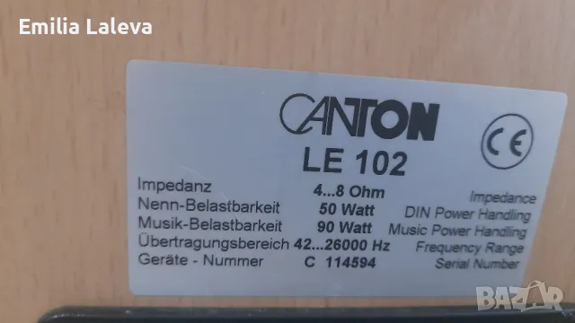 CANTON LE 102, снимка 3 - Тонколони - 48480884