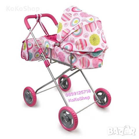 Количка за кукла бебе с чанта/количка за бебе, снимка 2 - Кукли - 53055333
