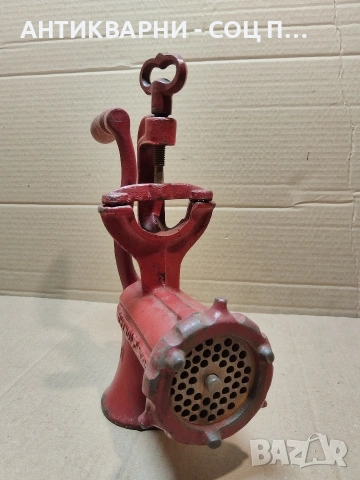 Стара Соц Българска Месомелачка / ГАБРОВО - 8 КООП СТОМАНА. / НОМЕР 297., снимка 6 - Антикварни и старинни предмети - 53660298