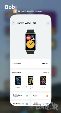 HUAWEI WATCH FIT смарт часовник, снимка 4 - Смарт часовници - 56099570