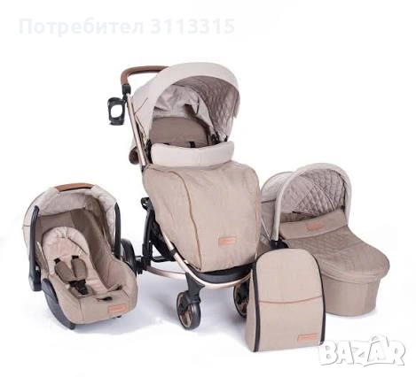 KIKKA BOO Комбинирана количка 3в1 MADRID 