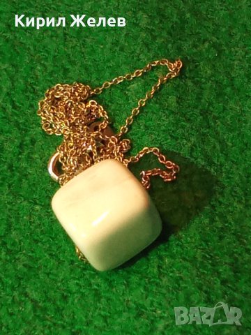 ФИНО ИЗЯЩНО РЕБЪРНО ВИНТИДЖ КОЛИЕ СРЕБРО 925 с ЕМАЙЛИРАНА АРТ КЕРАМИКА 34253, снимка 13 - Колиета, медальони, синджири - 41388752