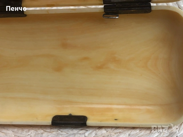 старинна кутия /табакера/ - слонова кост и сребро, снимка 11 - Антикварни и старинни предмети - 53413496