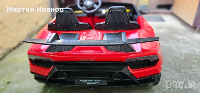 Продавам Акумулаторна Кола LAMBORGHINI HURACAN Червен 12V, снимка 6 - Електрически играчки - 55793181