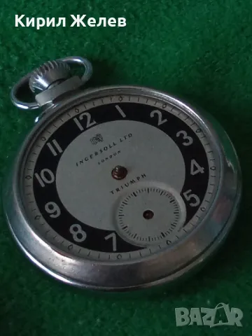 INGERSOLL LTD LONDON TRIUMPH MADE in GT. BRITAIN Стар АНГЛИЙСКИ ДЖОБЕН ЧАСОВНИК ФУНКЦИОНИРАЩ 23508, снимка 18 - Джобни - 45095590