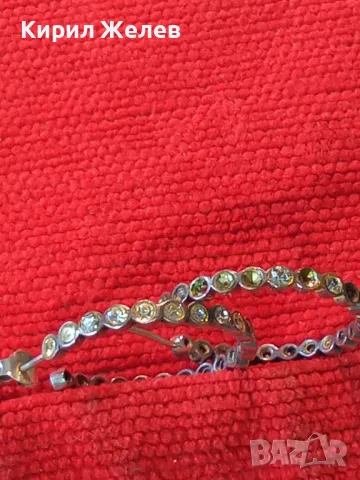 СТАРИ СТИЛНИ СКЪПОЦЕННИ СРЕБЪРНИ ОБЕЦИ СРЕБРО ВИСОКА ПРОБА с ИСКРЯЩИ ФАСЕТИРАНИ ЦИРКОНИ 48617, снимка 11 - Антикварни и старинни предмети - 49511073