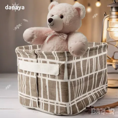 5259 Текстилна сгъваема кошница за съхранение, 20x14x16cm, снимка 5 - Органайзери - 47386008