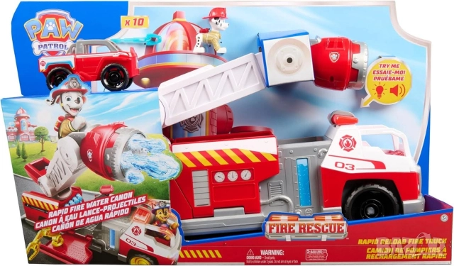 Намалена цена! Игрален комплект Spin Master Paw Patrol - Пожарната на Маршал с бързо презареждане, снимка 2 - Коли, камиони, мотори, писти - 52813098