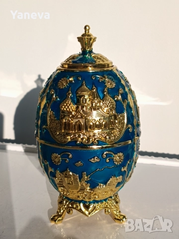 Елегантни , автоматични поставки за клечки за зъби в стил яйце на Фаберже, снимка 6 - Статуетки - 52497223