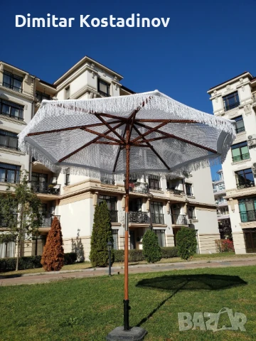 Плетени памучни покривала за чадъри в бохо стил - Плаж, ресторант , градина или бийч бар, снимка 2 - Други - 51422371