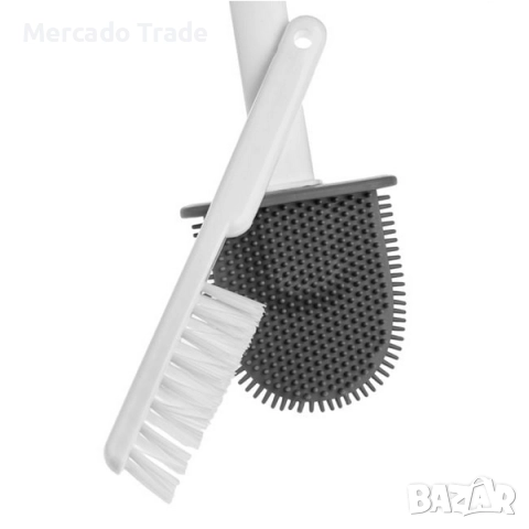 Комплект четки за тоалетна чиния Mercado Trade, Пластмаса, Бял, снимка 3 - Мопове, кофи, четки и метли - 51913826