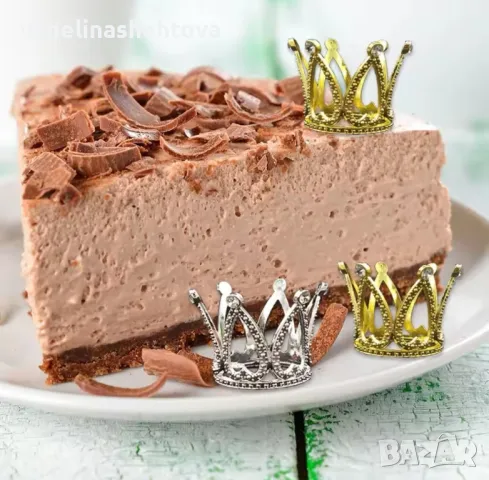 Сребриста златиста мини корона коронка тиара за декорация на торта букет златиста сребриста , снимка 2 - Други - 49247588