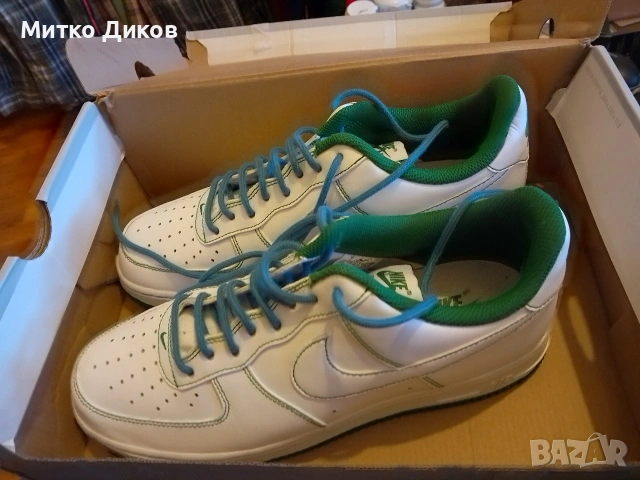 Nike Air Force 1 US 9 UK 8 #42.5 270 мм маркови нови маратонки естест.кожа бял Найк, снимка 2 - Маратонки - 53525616