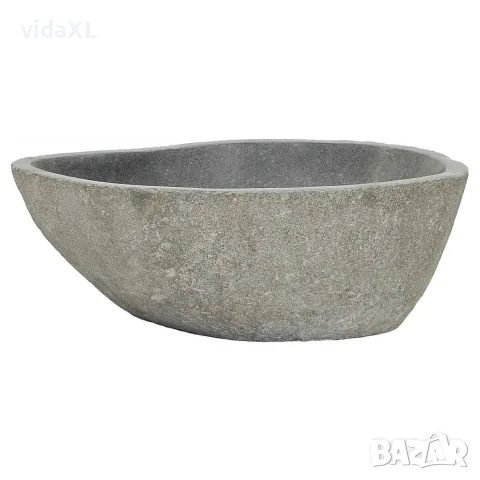 vidaXL Мивка от речен камък, овална, (37-46)x(29-36) см, снимка 5 - Мивки - 56146432