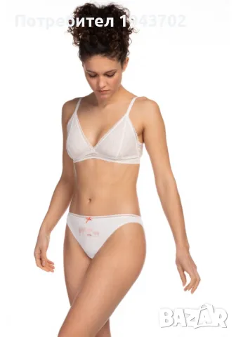 3 броя памучни дамски бикини в различни цветове L-108MB-02, снимка 1