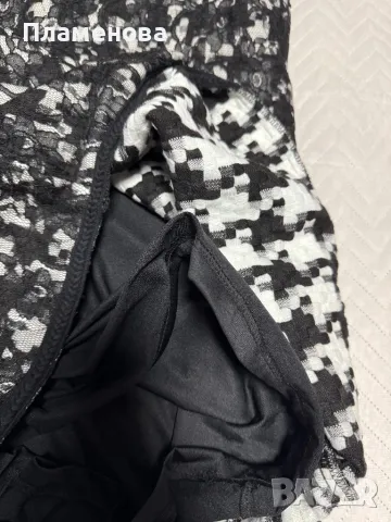 Черно Бяла рокля с дантела - one size , снимка 7 - Рокли - 48688308