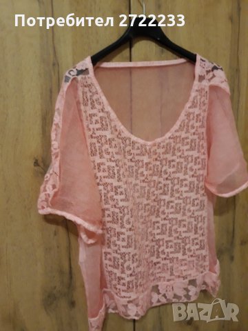 Дамска блуза в нежно розов цвят, снимка 2 - Туники - 35723485