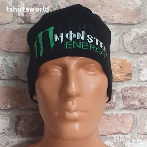 Нова зимна шапка MONSTER в черен цвят, снимка 2 - Шапки - 47699794