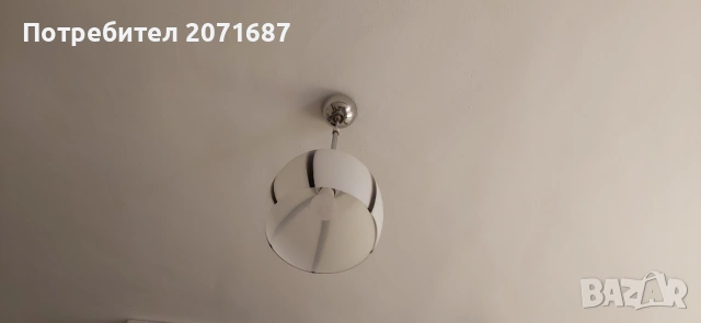 Полилей от стъкло и метал, снимка 3 - Лампи за таван - 53754167