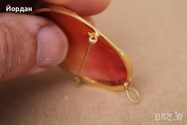 Изящна брошка с камея и златен обков, снимка 9 - Други стоки за дома - 49753837