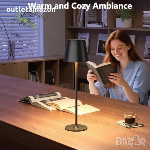 Акумулаторна настолна лампа, комплект от 2 броя, снимка 7 - Настолни лампи - 52664044