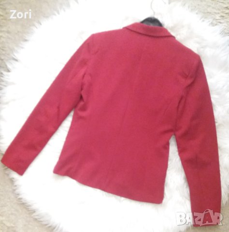 -30% Удължено сако в тъмночервен цвят, снимка 4 - Сака - 44429609