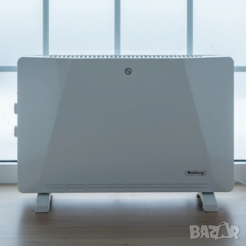 Конвекторен отоплител Rosberg – 2500W, 3 степени, защита от прегряване (бял или черен), снимка 5 - Друга електроника - 51852239