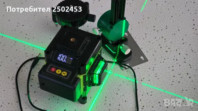 3D зелен лазерен нивелир, снимка 2 - Измервателни инструменти - 56225814