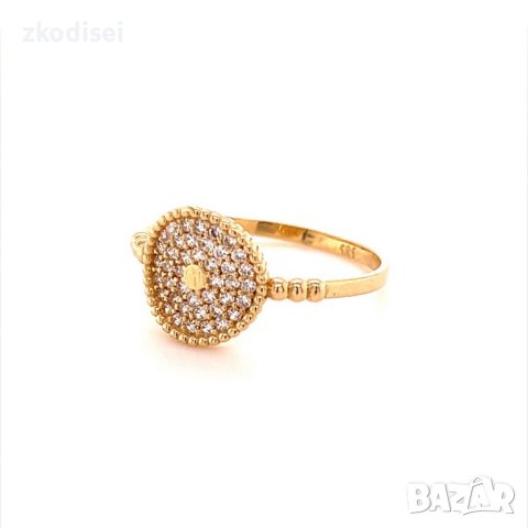 Златен дамски пръстен 1,63гр. размер:56 14кр. проба:585 модел:16456-5, снимка 2 - Пръстени - 40768729
