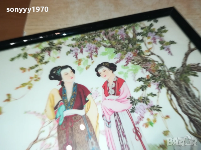 JAPAN-ЯПОНСКА КАРТИНА С РАМКА И СТЪКЛО 0210250836, снимка 7 - Колекции - 51915646