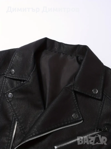 Якета кожени с страничен цип=45лв, снимка 6 - Якета - 52469044