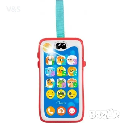 Детски телефон,Образователен двуезичен смартфон Chicco Smiley6, снимка 3 - Образователни игри - 48132663