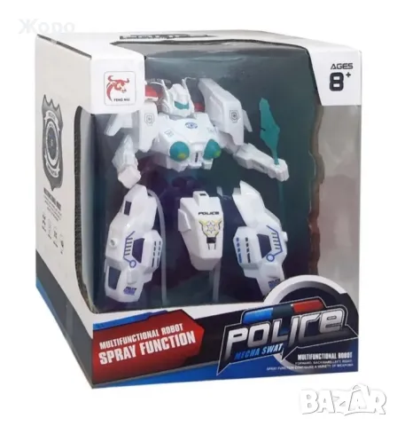РОБОТ ТРАНСФОРМЪР ПОЛИЦАЙ 2В1 ЗВУК И СВЕТЛИНА С ДИСТАНЦИОННО УПРАВЛЕНИЕ 132435, снимка 2 - Електрически играчки - 48104957