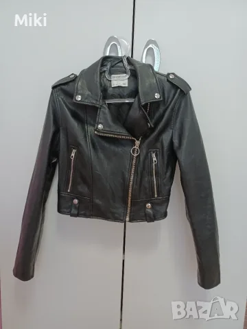 Дамско кожено яке Bershka, снимка 2 - Якета - 56020263