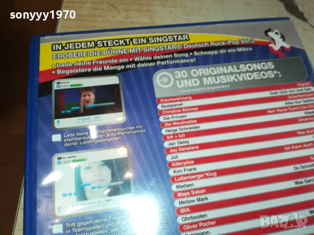 SINGSTAR ROCK-POP SONY PS2 GAME 12211220, снимка 12 - Игри за PlayStation - 48832923
