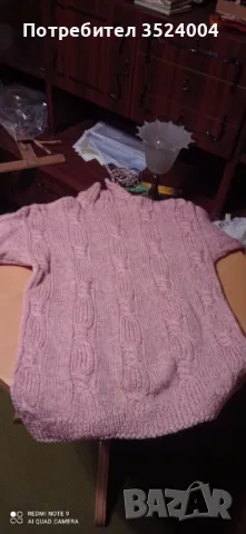 Ново Ръчно плетено поло от дебела прежда, снимка 5 - Блузи с дълъг ръкав и пуловери - 48362167