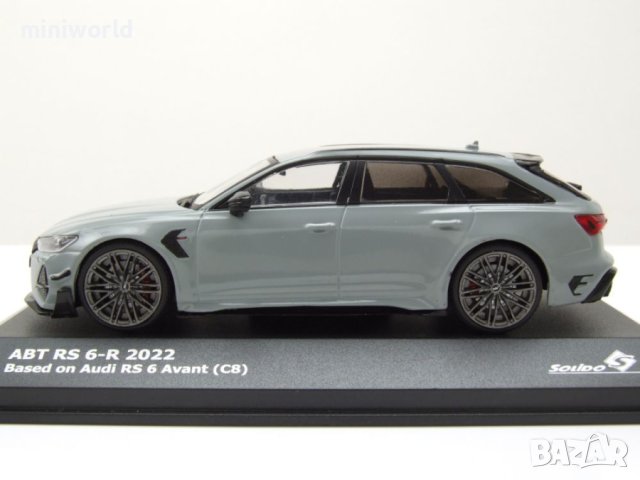 Audi Abt RS6-R Avant Kombi 2022 - мащаб 1:43 на Solido моделът е нов в PVC дисплей-кейс, снимка 11 - Колекции - 42727119