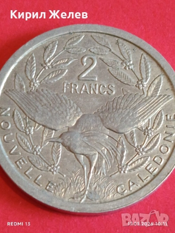 Монета 2 франка 2001г. Нова Каледония за КОЛЕКЦИОНЕРИ 53139, снимка 2 - Нумизматика и бонистика - 53129050