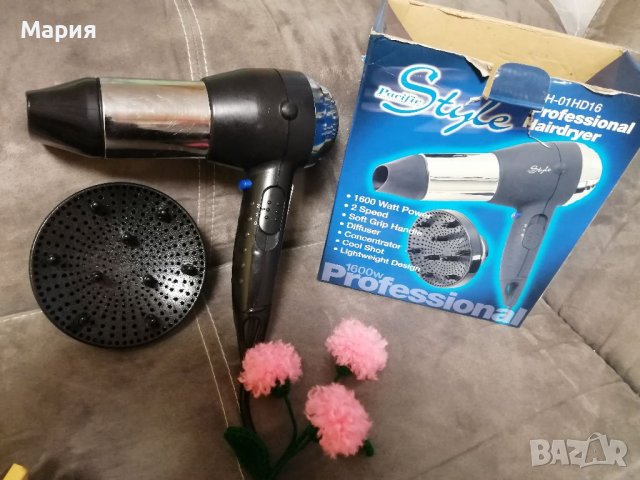Професионален сешоар 1600 Watt с дифузер и бутон за охлаждане , снимка 4 - Друга електроника - 40350956